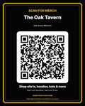 Pedestal sign, 8x10 in artwork for The Oak Tavern (20260628-font-render-v2)