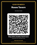 Pedestal sign, 8x10 in artwork for Roses Tavern (20260628-font-render-v2)