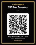 Pedestal sign, 8x10 in artwork for 785 Beer Company (20260628-font-render-v2)